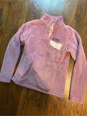 Patagonia Womens Mauve Pink Pullover Synchilla Fleece Jacket
